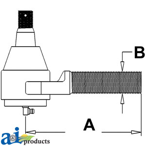 UJD00851    Tie Rod End---Outer---Replaces RE12326